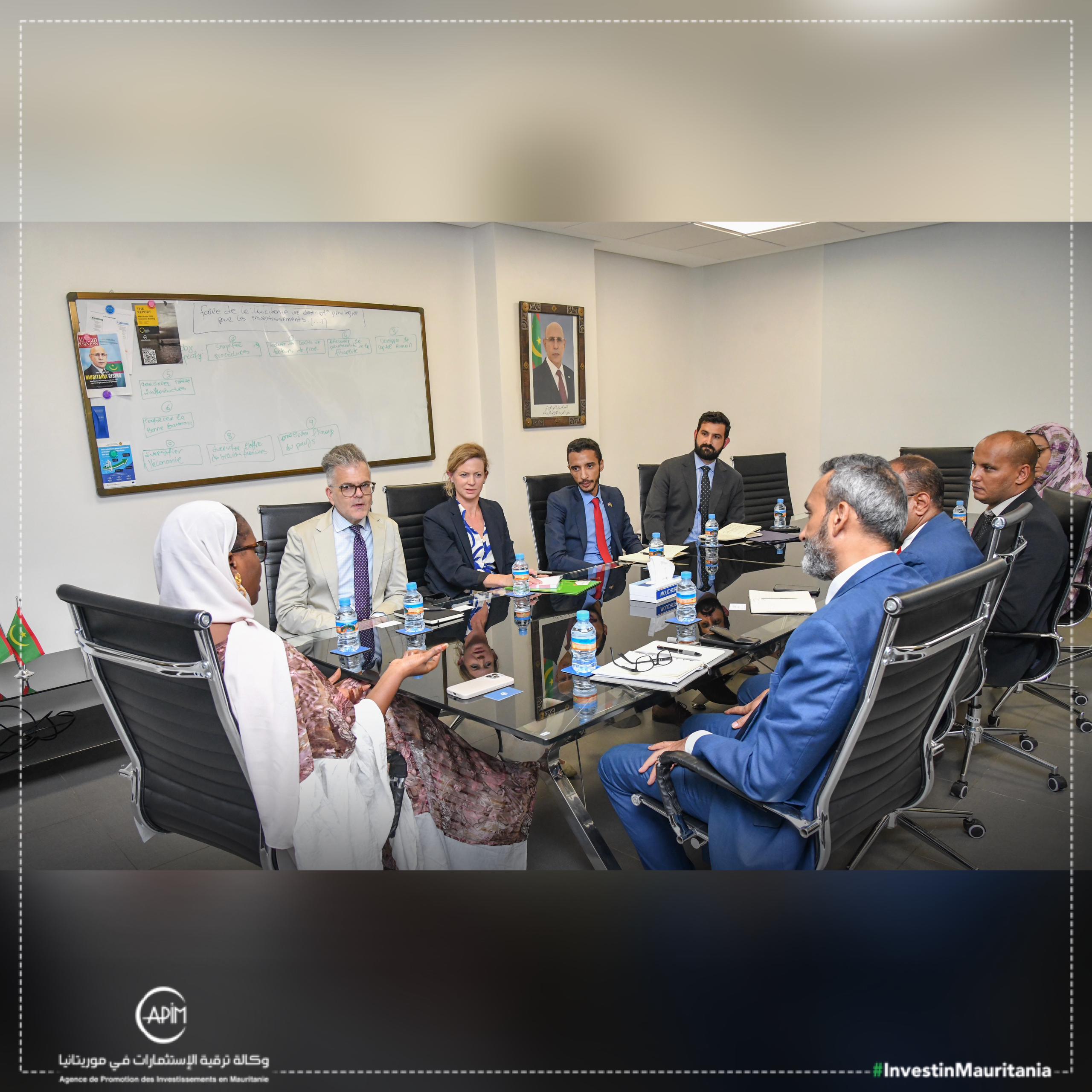 لقاء بين وكالة ترقية الاستثمارات في موريتانيا ووفد من الولايات المتحدة 